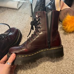 Dr. Martens, Vegan Jadon II 8-Eye Synthetic Platform Boot